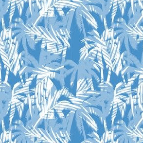 Palm Tree Tropical Summer Blue Geometric Pattern