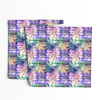 Palm Tree Tropical Summer Pink Blue Geometric Pattern