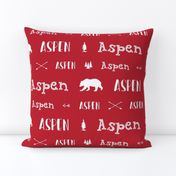 Woodland Boys Personalized Name // Red and White - Aspen