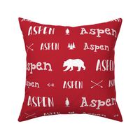 Woodland Boys Personalized Name // Red and White - Aspen