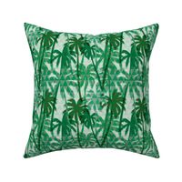 Palm Tree Tropical Summer Green Geometric Pattern