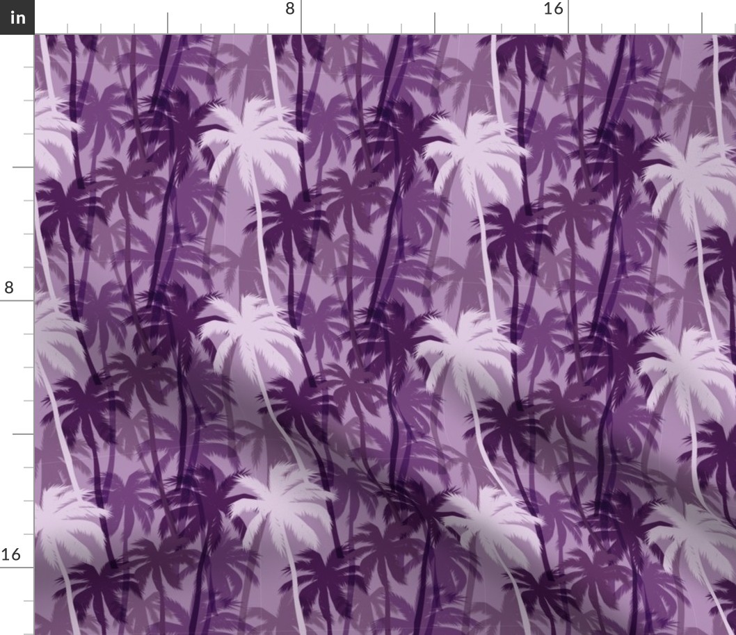 Palm Tree Tropical Summer Purple Geometric Pattern