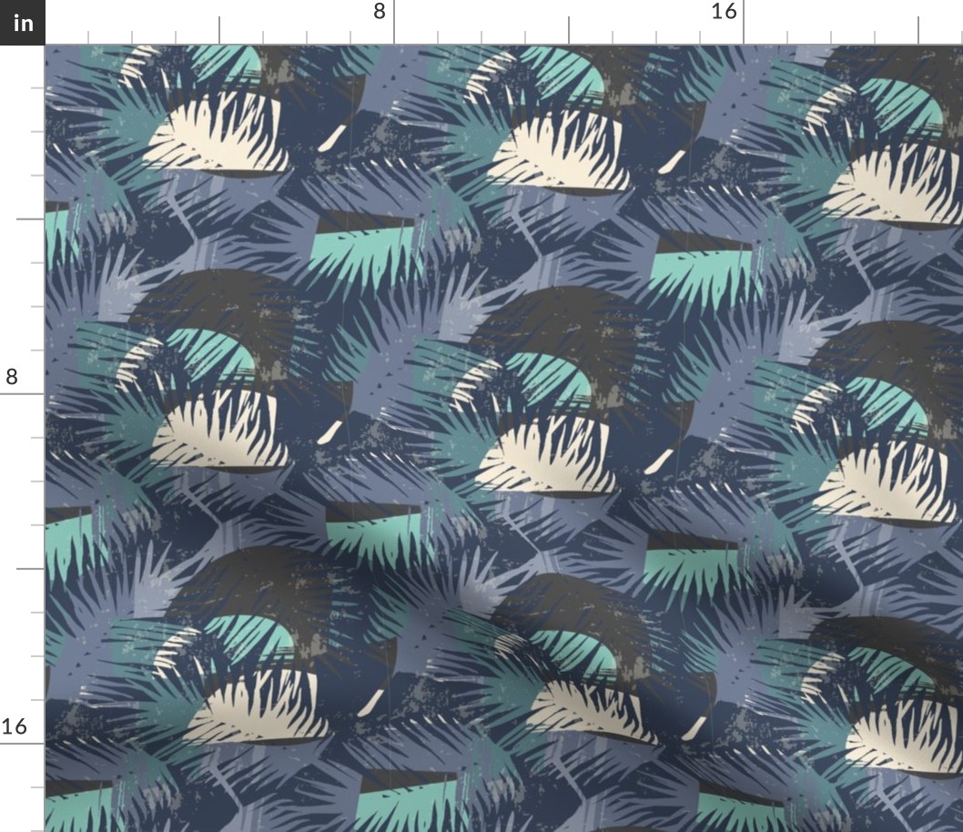 Palm Tree Tropical Summer Purple Geometric Pattern