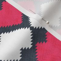 Small scale // "Kilim" my heart // red & white hearts