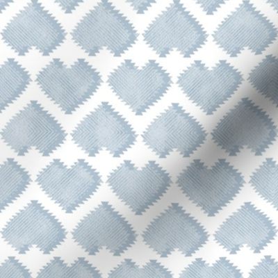 Small scale // "Kilim" my heart // pastel blue hearts
