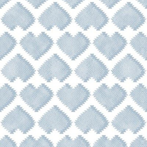 Small scale // "Kilim" my heart // pastel blue hearts