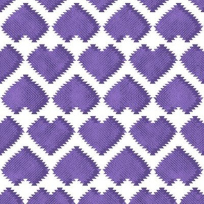 Small scale // "Kilim" my heart // ultra violet purple hearts