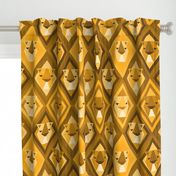 Kilim Lions in Yellow Shift - Large Scale