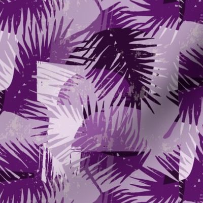 Palm Tree Tropical Summer Purple Geometric Pattern