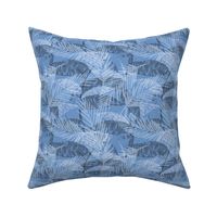 Palm Tree Tropical Summer Blue Geometric Pattern