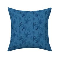 Plam Tree Tropical Summer Blue Geometric Pattern