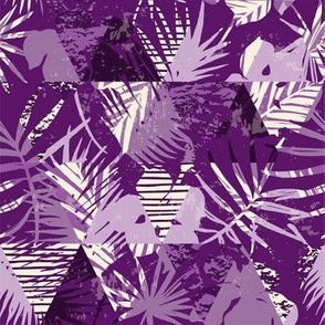 Plam Tree Tropical Summer Purple Geometric Pattern