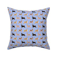 shiba inu dog cute dogs navy blue dog fabric pet dog shiba inu Japanese dog fabric doge - periwinkle (smaller)