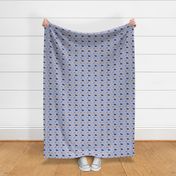 shiba inu dog cute dogs navy blue dog fabric pet dog shiba inu Japanese dog fabric doge - periwinkle (smaller)