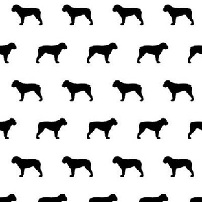 American Bulldog Black Silhouette