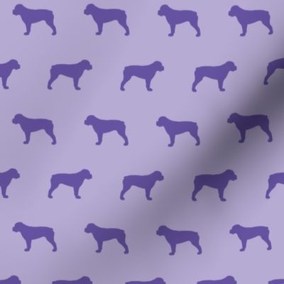 American Bulldog Violet Silhouette
