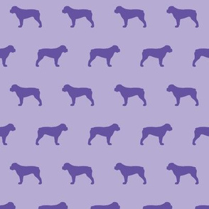 American Bulldog Violet Silhouette