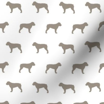 American Bulldog Warm Grey Silhouette