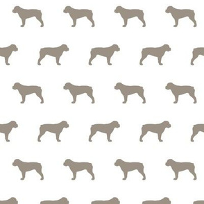 American Bulldog Warm Grey Silhouette