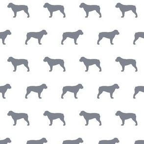 American Bulldog Cool Grey Silhouette