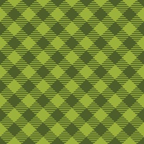 Green Diagonal Check // Christmas Plaid Collection