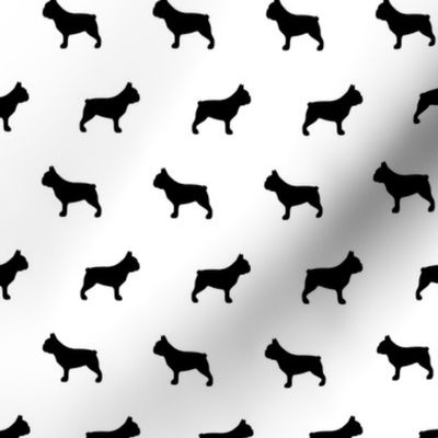 French Bulldogs Black Silhouette