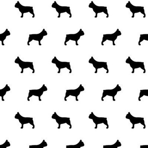 French Bulldogs Black Silhouette