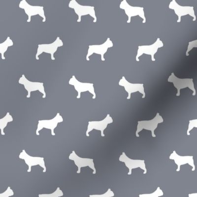 French Bulldogs Cool Grey Background