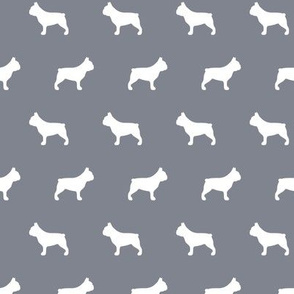 French Bulldogs Cool Grey Background