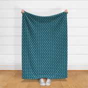 French Bulldog Silhouettes on Teal