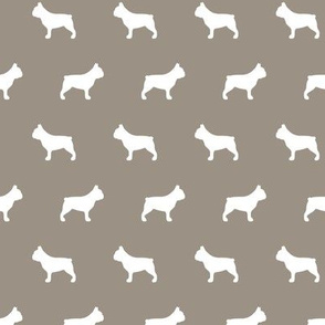 French Bulldogs on Warm Grey Background