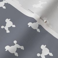 Poodle Silhouettes on Cool Grey 