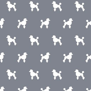 Poodle Silhouettes on Cool Grey 