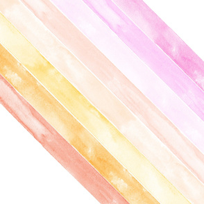 watercolor rainbow in peach (90)- wholecloth 1 yard cut (42")