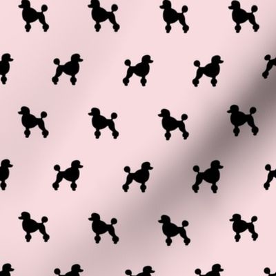 Poodle Silhouettes on Pink