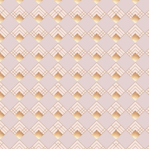 Modern Art Deco in Blush & Gold - Small version