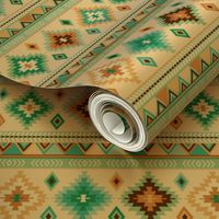 green and sand kilim - small