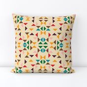 kilim triangle beige background