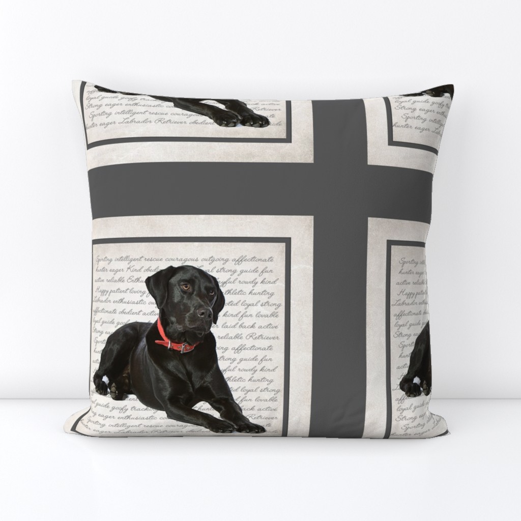 Black Lab Quilt/Pillow Panel