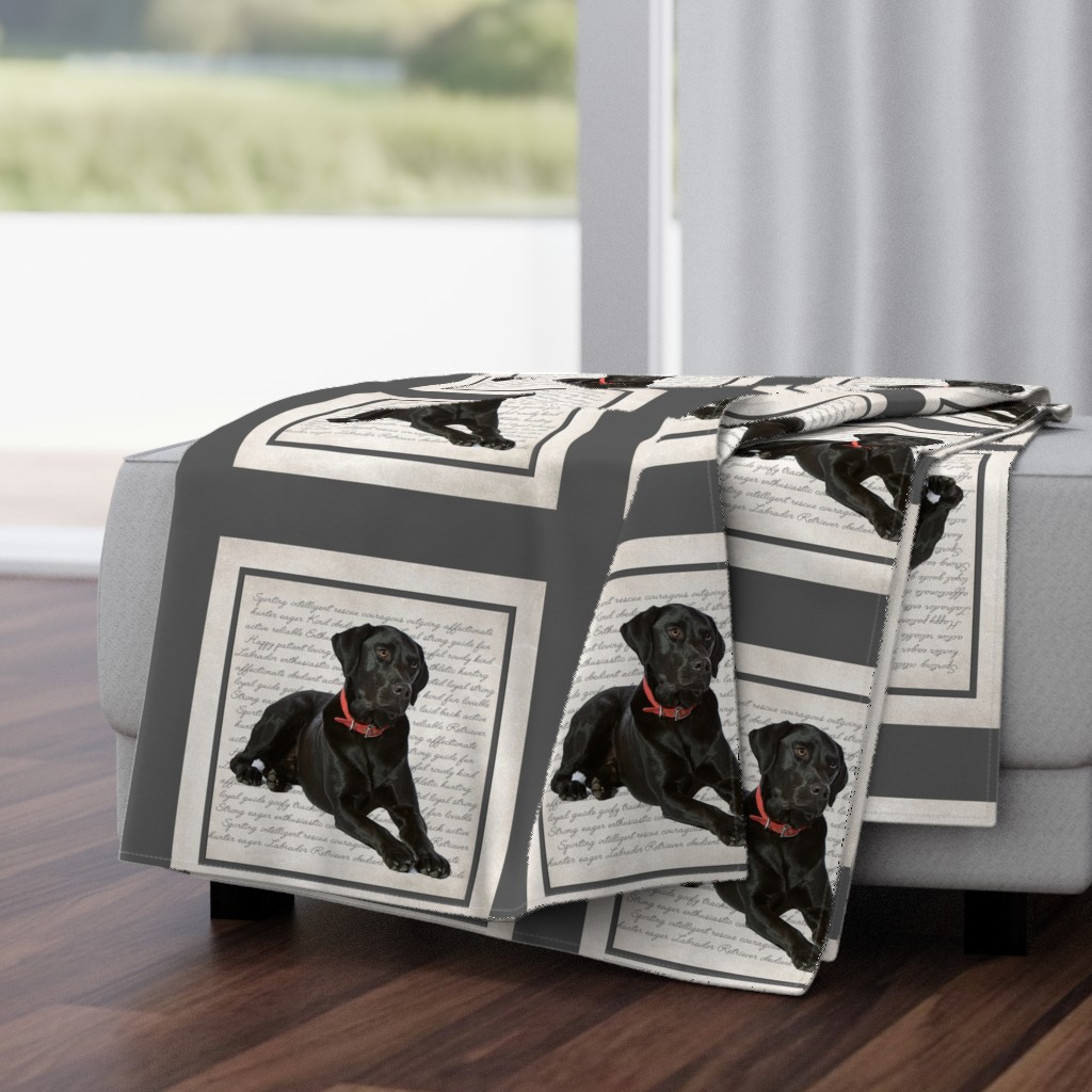 Black Lab Quilt/Pillow Panel