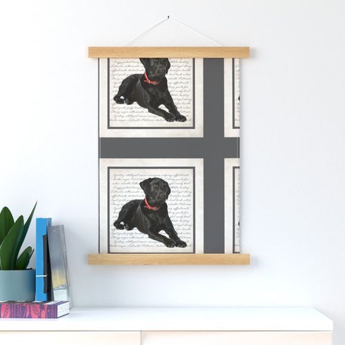 Black Lab Quilt/Pillow Panel