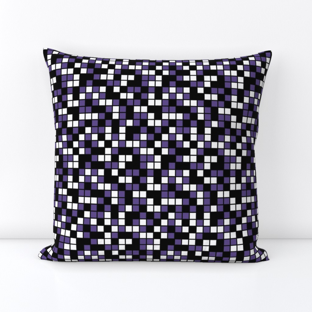 Medium Mosaic Squares in Black, Ultra Violet, and White