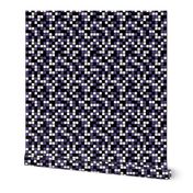 Medium Mosaic Squares in Black, Ultra Violet, and White