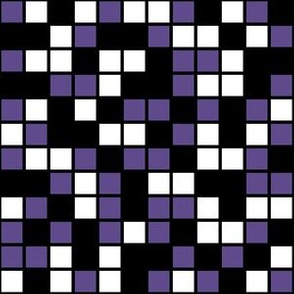 Medium Mosaic Squares in Black, Ultra Violet, and White