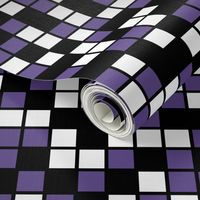 Large Mosaic Squares in Black, Ultra Violet, and White