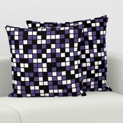 Large Mosaic Squares in Black, Ultra Violet, and White