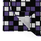 Large Mosaic Squares in Black, Ultra Violet, and White