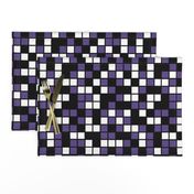 Large Mosaic Squares in Black, Ultra Violet, and White