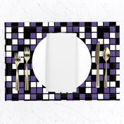 Large Mosaic Squares in Black, Ultra Violet, and White