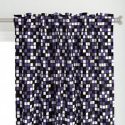Large Mosaic Squares in Black, Ultra Violet, and White